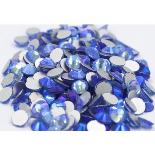 Light Sapphire AB SS3~SS30 Non Hotfix Rhinestone стразы Flatback Glass Stone Nail Rhinestones Diamond For DIY Nail Decorations