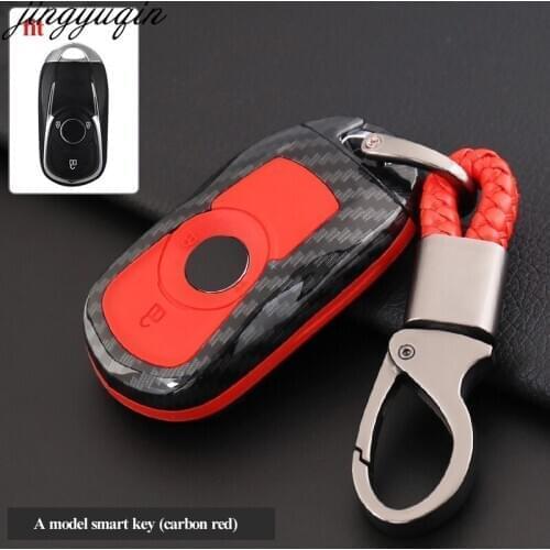 Jingyuqin 2/3/4/5B Carbon Fiber Silicone Key Case Cover For OPEL Astra Buick ENCORE ENVISION NEW LACROSSE