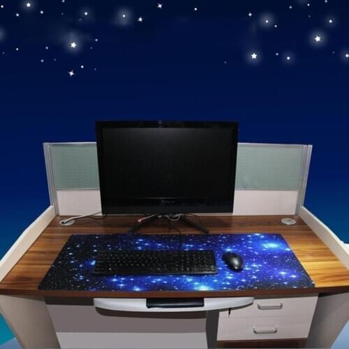 Universal Keyboard Mat Anti-Slip Galaxy Pattern Anti-slip Laptop Computer Gaming Large Mouse Pad Keyboard Mat for keyboard mouse