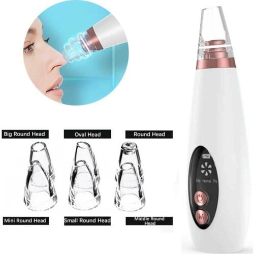 6 in 1 Electric Blackhead Remover Vacuum Acne Extractor Facial Pore Cleanser T Zone Pore Acne Pimple Removal Beauty Skin Tool