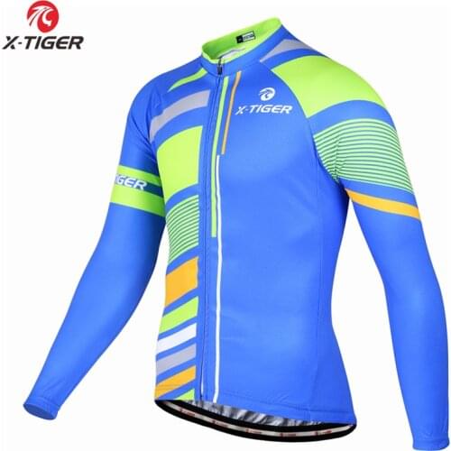 X-Tiger Cycling Jersey Breathable Long Sleeve Ropa Ciclismo Bicycle Clothes Sportswear Bike Cycling Clothing For Men