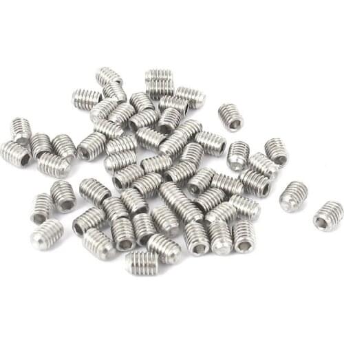 M3x4mm Stainless Steel Hex Socket Set Cap Point Grub Screws 50pcs