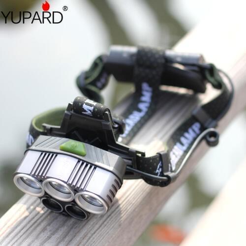 YUPARD T6 *5 LED USB charging waterproof headlights Portable headlight camping light glare long-range headlights