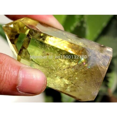 Xd j0037 Rare Rainbow NATURAL CITRINE QUARTZ CRYSTAL POINT HEALING