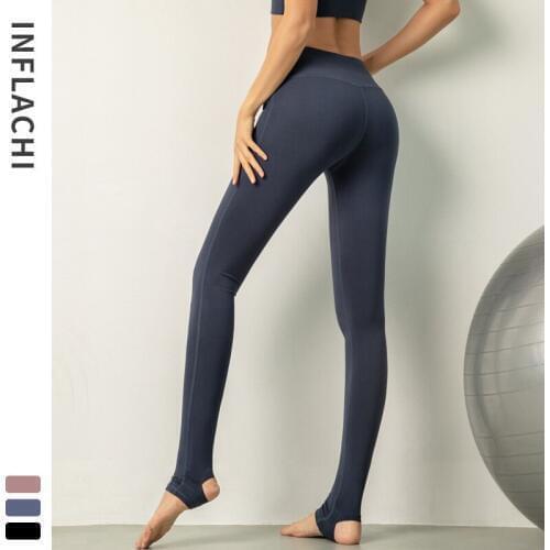 2020 yoga pants womens foot stepping pants high waist hip tight stretch fitness pants running Slimming yoga