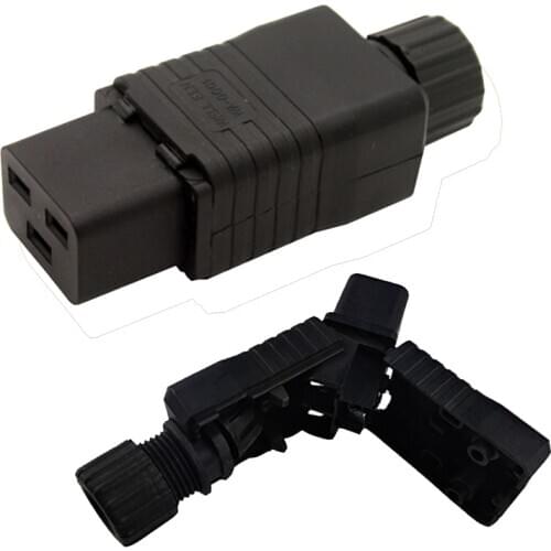 10pcs Dismantling IEC 320 C19 Connector Computer AC Power Plug 16A 250V assembles C19 plug detachable Electrical power plugs