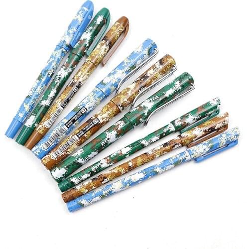 3pcs Gel Pen 0.5mm Black/Blue Ink Camouflage Color Roller High Quality Ball Pen for Business Office School Student Writing Gift