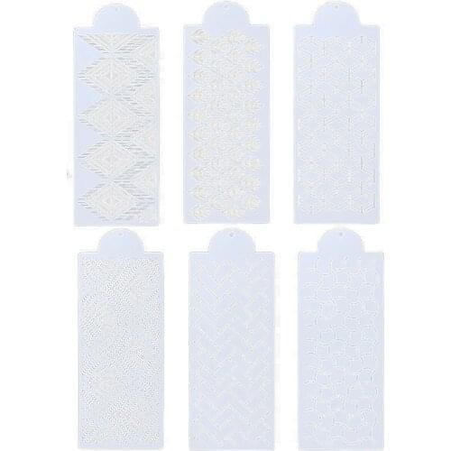 6 Plastic Cake Decorating Stencils, For Cupcakes, Cookies, Wedding Cake Decorations, Decorations