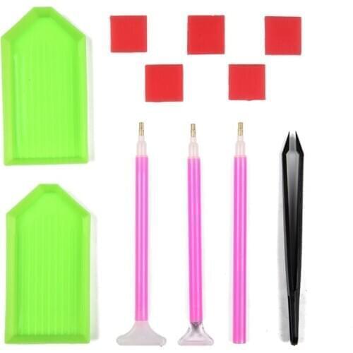 Diamond Painting Tools Set DIY Accessories Diamond Painting Embroidery Cross Stitch Pen Tools Square and Round Diamond Tools set