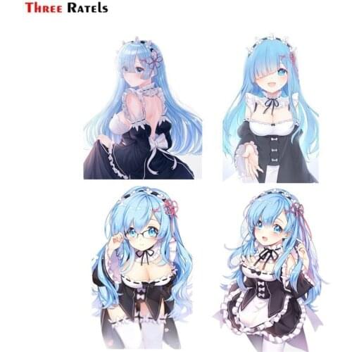 Three Ratels FC662 RE zero Rem girl Anime Car Stickers skateboard decal
