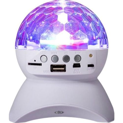 Ocean Wave Projector, LED Bluetooth-compatible DJ Stage Lighting Rotating Crystal Magic Ball, Support TF Card, MP3 Play, USB