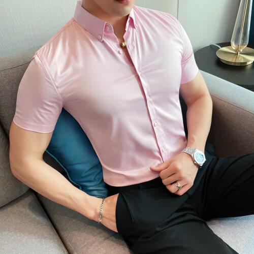 Fashion Patchwork Color Shirt Men Autumn Winter New Long Sleeve Men Striped Shirts All Match Streetwear/Club/Prom Tuxedo Dress