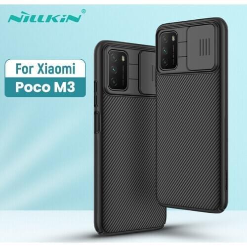 For Xiaomi Poco M3 Case NILLKIN Nylon & CamShield Cover Slide Camera Protect Privacy Clean Back For Xiaomi Poco M3 12.28