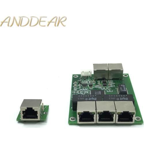 5-port Gigabit switch module is widely used in LED line 5 port 10/100/1000 m contact port mini switch module PCBA Motherboard