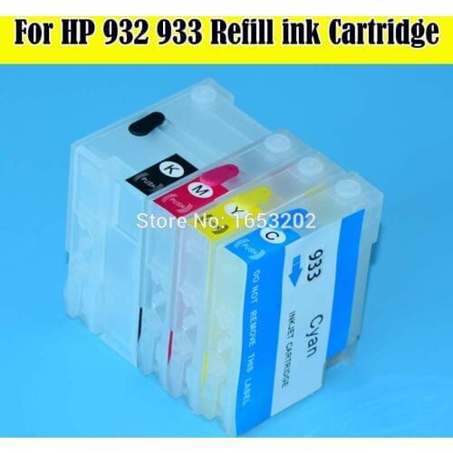 1 Set High Quality Empty For HP932 933 Refillable Ink Cartridge With ARC Chips 7612 7512 7510 7610 7110 Printer Ciss System