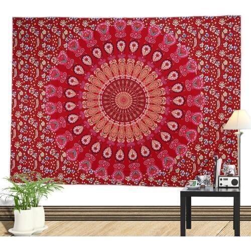 Creative retro Indian American Turkish bohemian corduroy sofa cover blanket decorative wall hanging tapestry mural