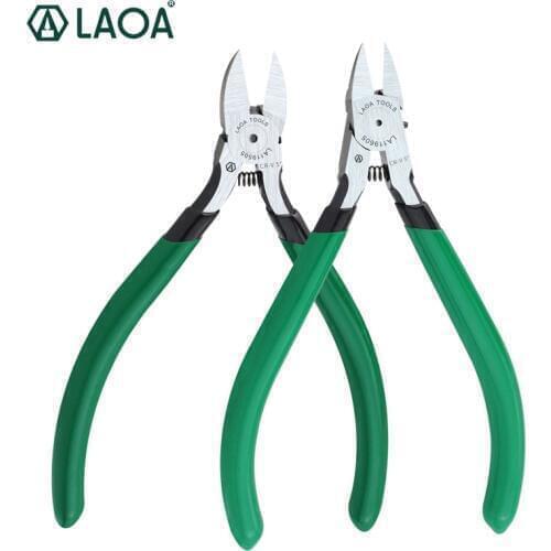 LAOA 5 Inch Cr-V Diagonal Pliers Electrical Scissors Iron Wire Copper Cutters With Labor-saved Spring