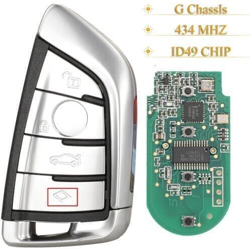 Kutery 4 Buttons Remote Car Key Fob 434MHz ID49 Chip G Chassls For Bmw X5 X6 F30 F31 F32 F80 F82 F15 F83 N5F-ID21A Original