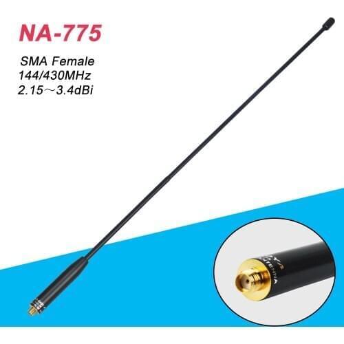 NAGOYA NA-775 SMA Female 144/430MHz Dual Band Flexible Whip Handheld Antenna For Kenwood TK-2118 2160 3100 3101 Woxun Baofeng