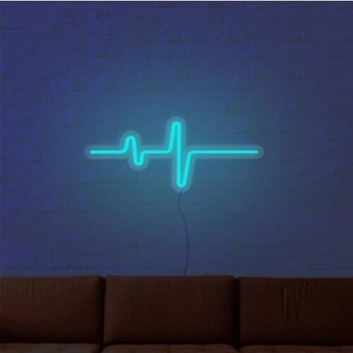 Custom Pulse Art Love Neon Sign Light for Home Bedroom Bar Christmas Wedding Birthday Party Beauty Barber Nail shop Decor Gift