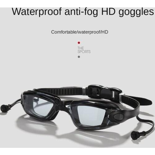 2021 New Adult Swimming Goggles Unisex High-definition Flat Waterproof and Anti-fog Silicone Swimming Goggles