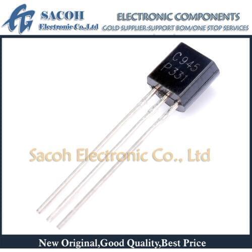 Free shipping 100Pcs 2SC945 C945 CR TO-92 0.15A 50V NPN Silicon Planar Epitaxial Transistor