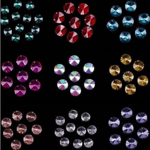 Sewing Rhinestones for Needlework Silver Claws Rhinestone Sew on Rhinestones Applique For Crafts Round Diamond Rhinestone Decor