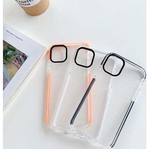 Shockproof candy frame case for iphone 11 12 pro max phone cases for iphone 8 7 Plus 12mini 11 X XR XS soft silicon hybrid cover