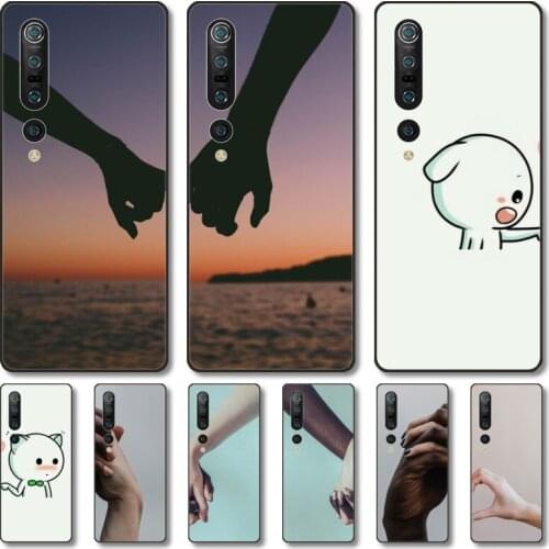 Hand in hand couple Phone Case For Xiaomi MI 11 10 9 5g Lite Ultra Pro Note S Black Shell Cover
