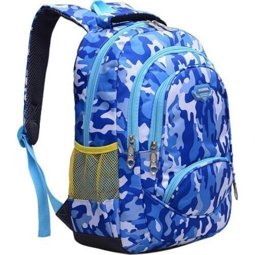 Hot Sale Camouflage Waterproof Nylon School Child Backpacks Kids Grade 1 - 6 Mochila Cute Printing Oxford Rucksack Kids bags