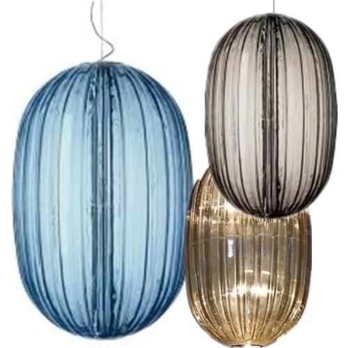 Nordic Glass Chandelier Creative Hall Simple Suspension lamps Restaurant Lobby Villa Staircase Aisle LED Light PA0692