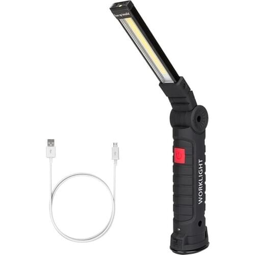LED Work Light USB Rechargeable Flashlight Magnetic Torch Flexible Inspection Hand Lamp Worklight Outdoor Spotlight
