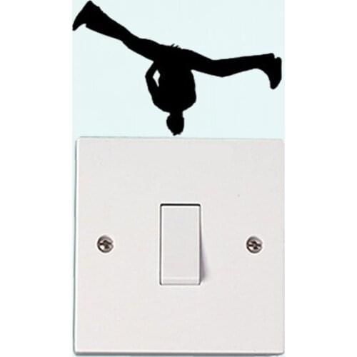 Dancer Boy Wall Decal Accessories Decoration Vinyl Light Switch Sticker 6SS0328