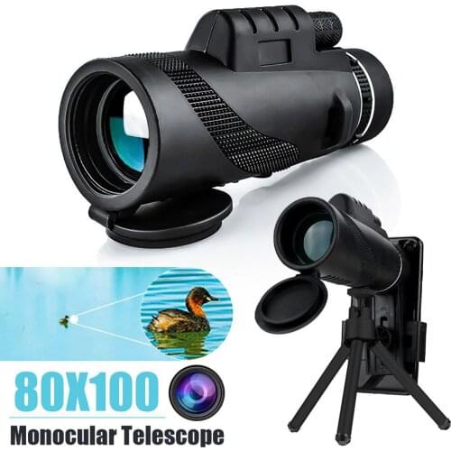 Telescope Monocular Binoculars Camera Telescope Powerful Lens 80X100 HD Zoom Outdoor Hunting Camping Hiking Sports Telescope