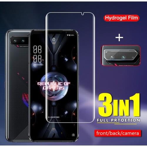 Slim Front / Back Soft TPU Protective Hydrogel Film For Asus ROG Phone 5 ZS673KS 6.78" Camera Lens Screen Protector Glass