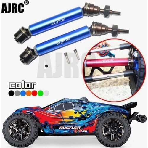 TRAXXAS RUSTLER 4X4 VXL 67076-4 45#hardened axle+aluminum alloy retractable CVD front universal joint-1 pair 6851A/6851R