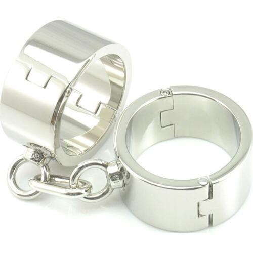 Heavy Type Metal Handcuffs Adult Games BDSM Bondage Wrist Restraints Torture Hand Cuffs Slave Fetish Sex Toys For Couples