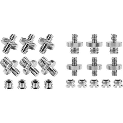 1/4 inch and 3/8 inch Camera Screw Adapter Converter Threaded Mount Set for Tripod Monopod Ballhead Light Stand Shoulder Rig CNI