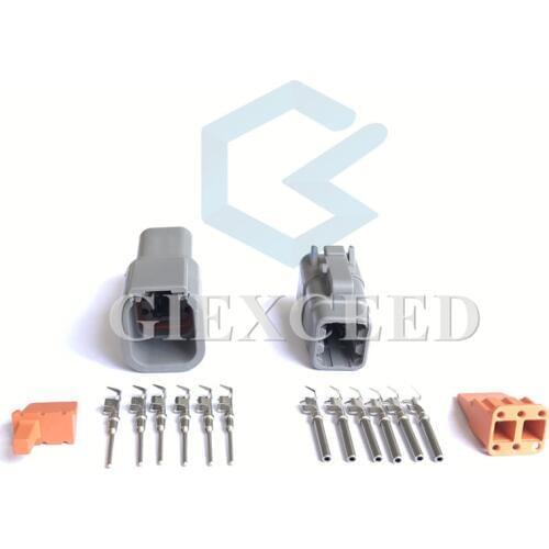 6 Pin DTM DTM06-6S/ATM06-6S DTM04-6P /ATM04-6P Waterproof Automotive Connectors Wire Socket For Truck Auto Cars