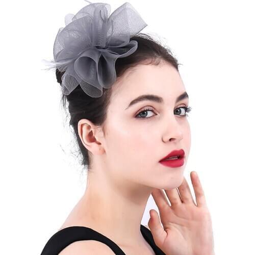 Wedding Bride Nylon Hair Fascinator Accessories Elegant Women Fashion Headwear Headband For Ladies Occasion Formal Headdress