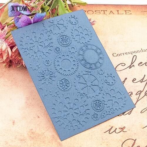 HOT plastic gear craft card making paper card album wedding decoration clip Embossing folders