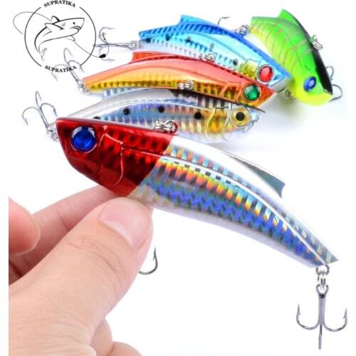 1Pcs 9cm/26.5g Winter VIB Fishing Lure Hard Bait With Lead Inside Ice Sea Fishing Tackle Wobbler Crankbait Diving Swivel Lure