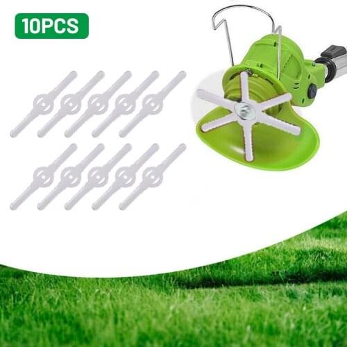 139mm Multiple Plastic Blades Replacement For Garden Lawn Mowers Electric Grass Trimmer Grasmaaier Tool Accessoires 10/pcs White