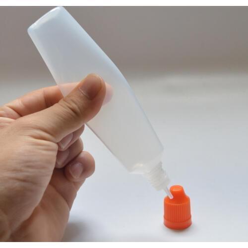 1000pcs 60ml Long Thin Bottle Plastic Dropper Bottle Childproof Cap E-liquid Pen Shape Bottle