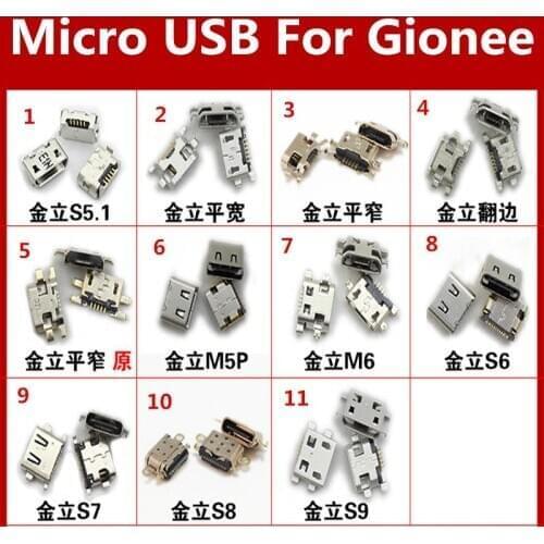 11 models USB Jack Micro USB Charging Socket Port Connector For Gionee S5 S6 S7 S8 GN8001 GN9010 M5plus W909