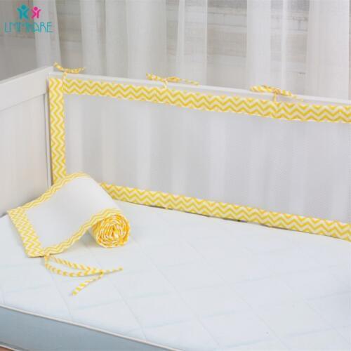 Baby Breathable Mesh Cirb Bumper Pads for Standard Cribs Machine Washable Padded Crib Liner Unisex Baby Bumpers for Summer 2Pcs