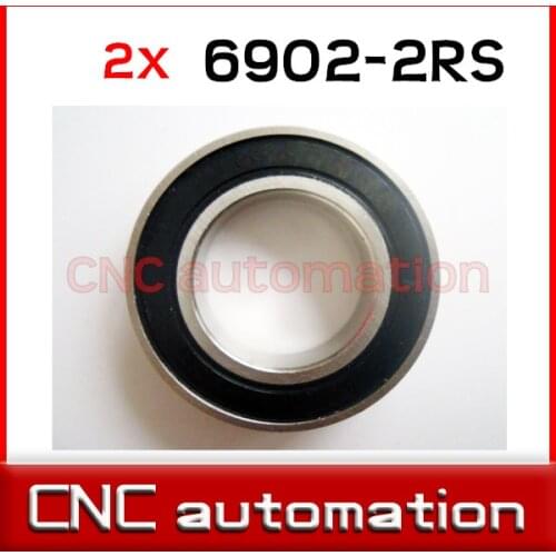 2pcs hub shaft 440 stainless hybrid ceramic bearings S6902 6902 2RS 15*28*7mm Si3N4 ball for 15mm shaft