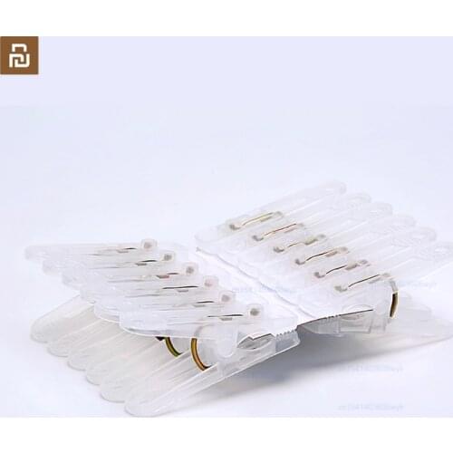 20pcs xiaomi quange Windproof clothespin Metal spring strong load bearing Thicker PP materia postcard clip
