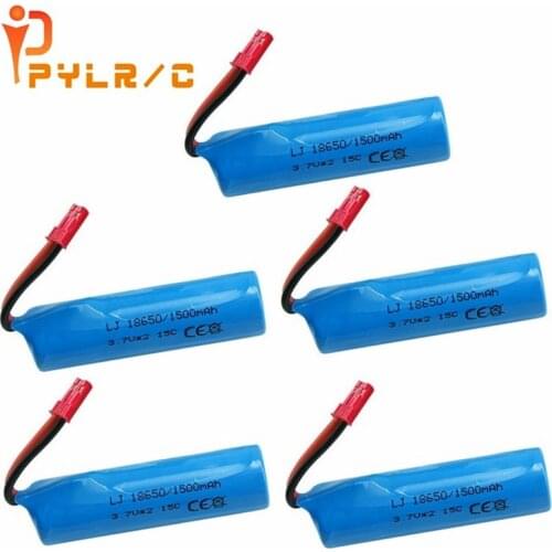3.7V 1500mAh 15c Li-ion Battery RC Helicopter Airplanes Tank car Boat Guns Battery 18650 cylindrical 3.7v battery JSTplug 10PCS
