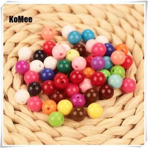 4500pcs 8mm Mixed Solid Color Round Straight Hole Acrylic Bead Handmade Wholesale Hama Beads For Kid DIY Jewelry Making